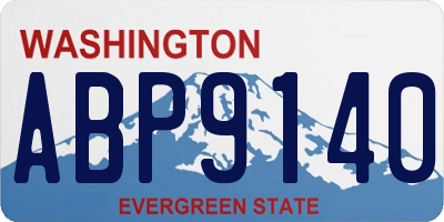 WA license plate ABP9140