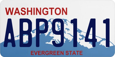 WA license plate ABP9141