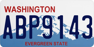 WA license plate ABP9143
