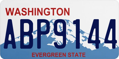 WA license plate ABP9144