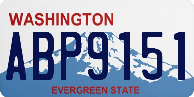 WA license plate ABP9151