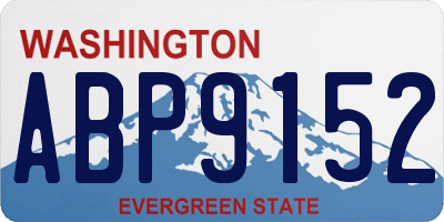 WA license plate ABP9152