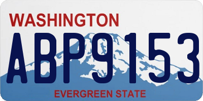 WA license plate ABP9153