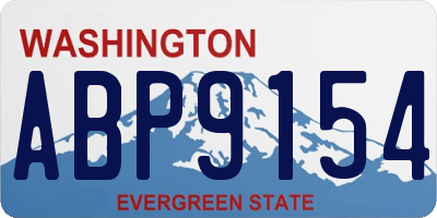 WA license plate ABP9154