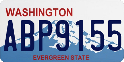 WA license plate ABP9155