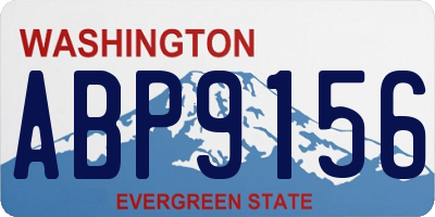 WA license plate ABP9156