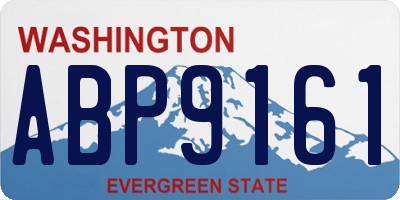 WA license plate ABP9161