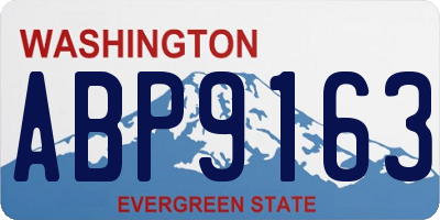 WA license plate ABP9163