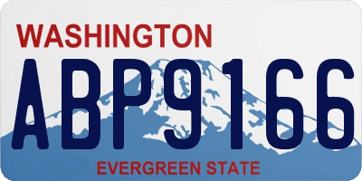WA license plate ABP9166