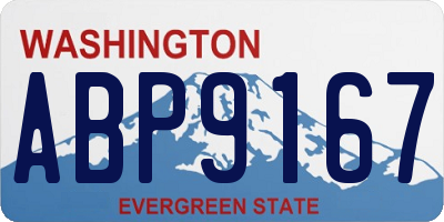 WA license plate ABP9167
