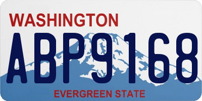 WA license plate ABP9168