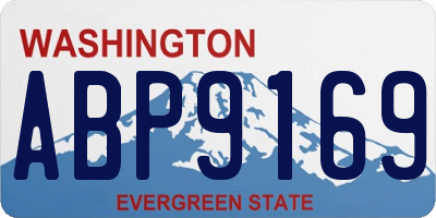 WA license plate ABP9169