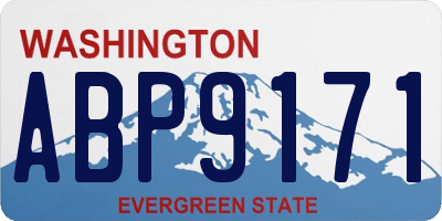 WA license plate ABP9171
