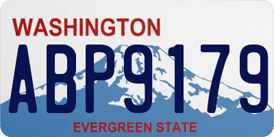 WA license plate ABP9179