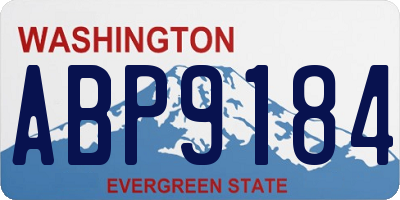 WA license plate ABP9184