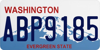 WA license plate ABP9185