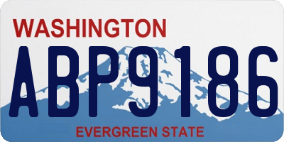 WA license plate ABP9186