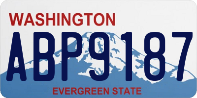 WA license plate ABP9187