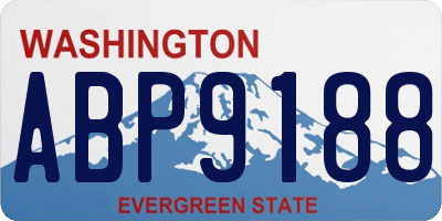 WA license plate ABP9188