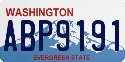 WA license plate ABP9191