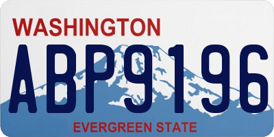 WA license plate ABP9196