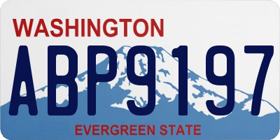 WA license plate ABP9197