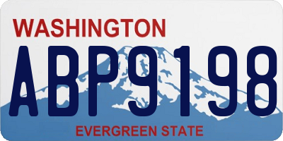WA license plate ABP9198