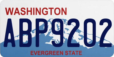 WA license plate ABP9202