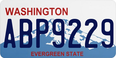WA license plate ABP9229