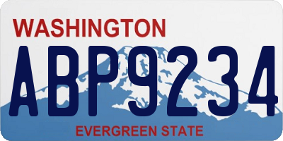 WA license plate ABP9234