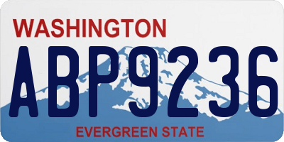 WA license plate ABP9236
