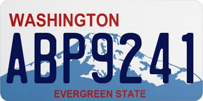 WA license plate ABP9241