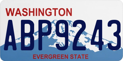 WA license plate ABP9243