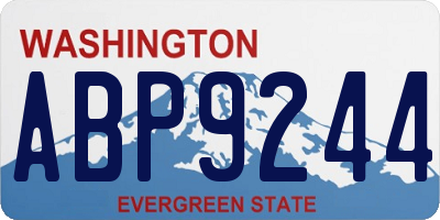 WA license plate ABP9244