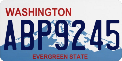 WA license plate ABP9245