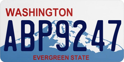 WA license plate ABP9247
