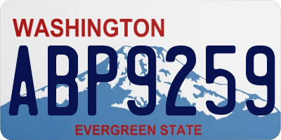 WA license plate ABP9259