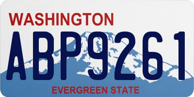 WA license plate ABP9261