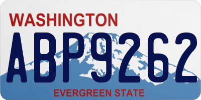 WA license plate ABP9262