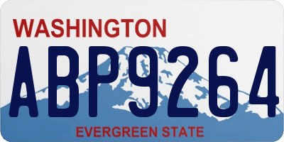 WA license plate ABP9264
