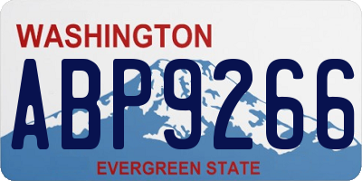 WA license plate ABP9266