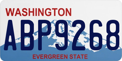 WA license plate ABP9268