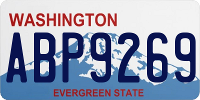 WA license plate ABP9269