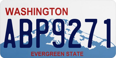 WA license plate ABP9271