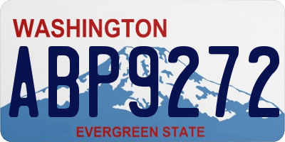 WA license plate ABP9272