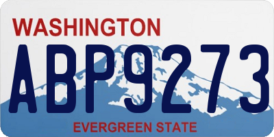 WA license plate ABP9273