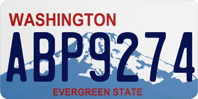 WA license plate ABP9274