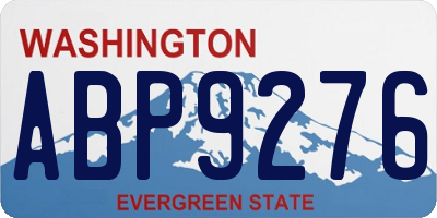 WA license plate ABP9276