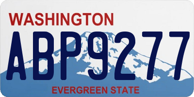 WA license plate ABP9277