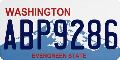 WA license plate ABP9286